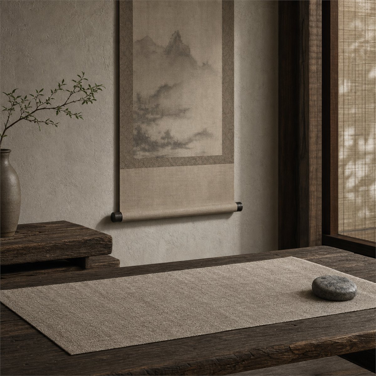 素色茶巾